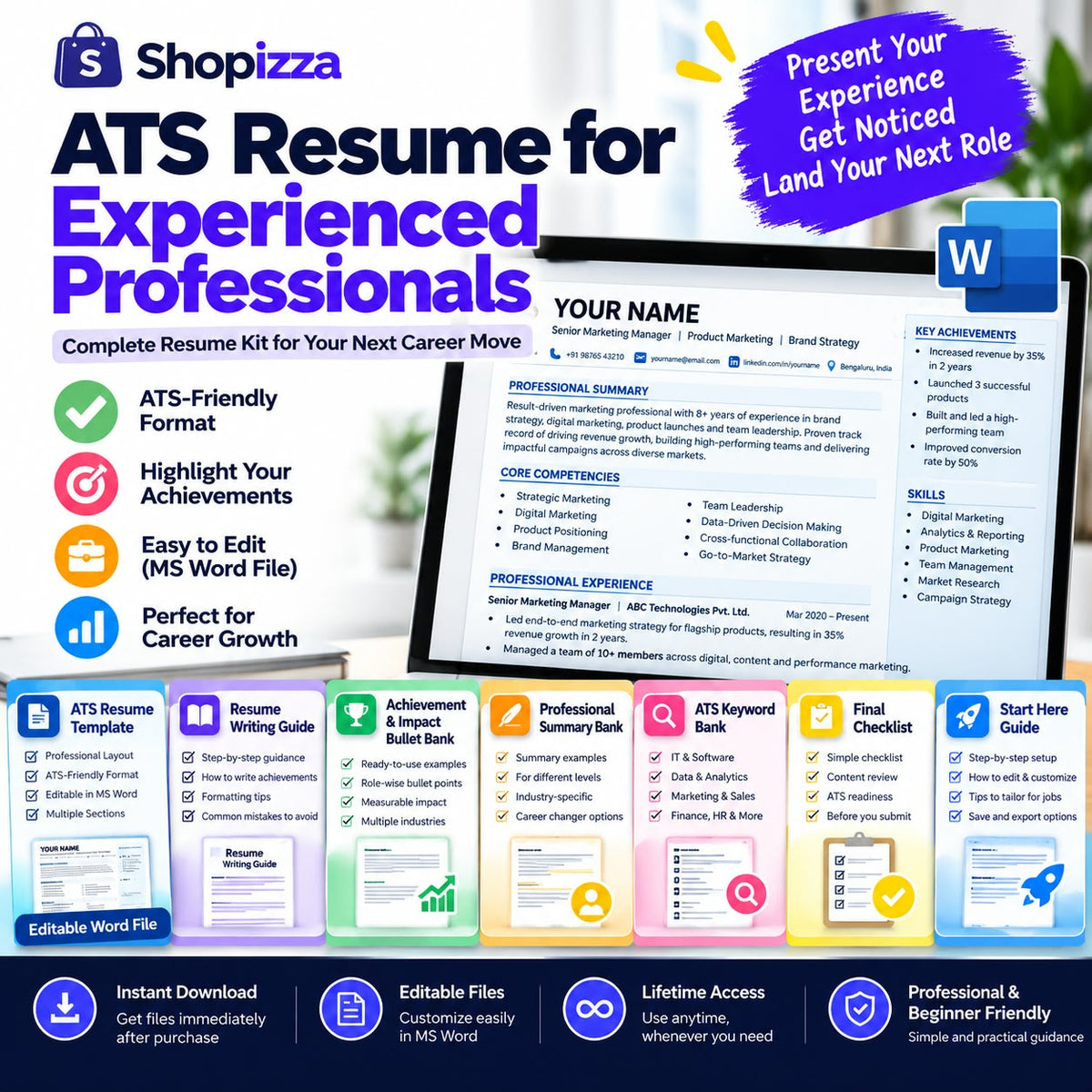 ATS Resume for Experienced Professionals - Complete Resume Kit