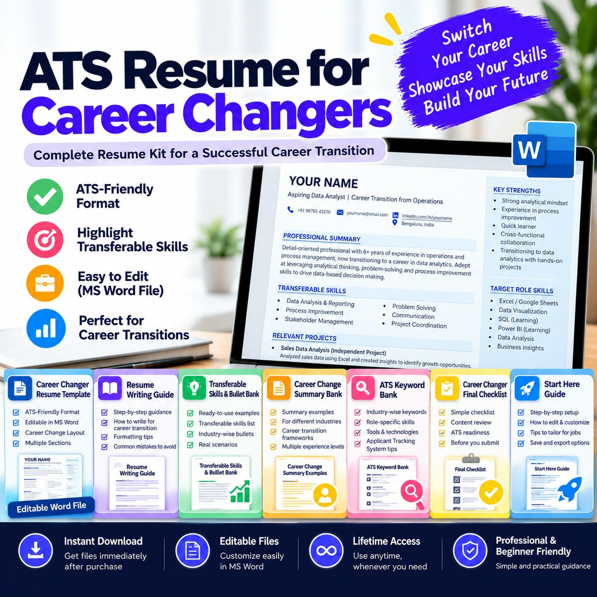 ATS Resume for Career Changers - Complete Resume Kit
