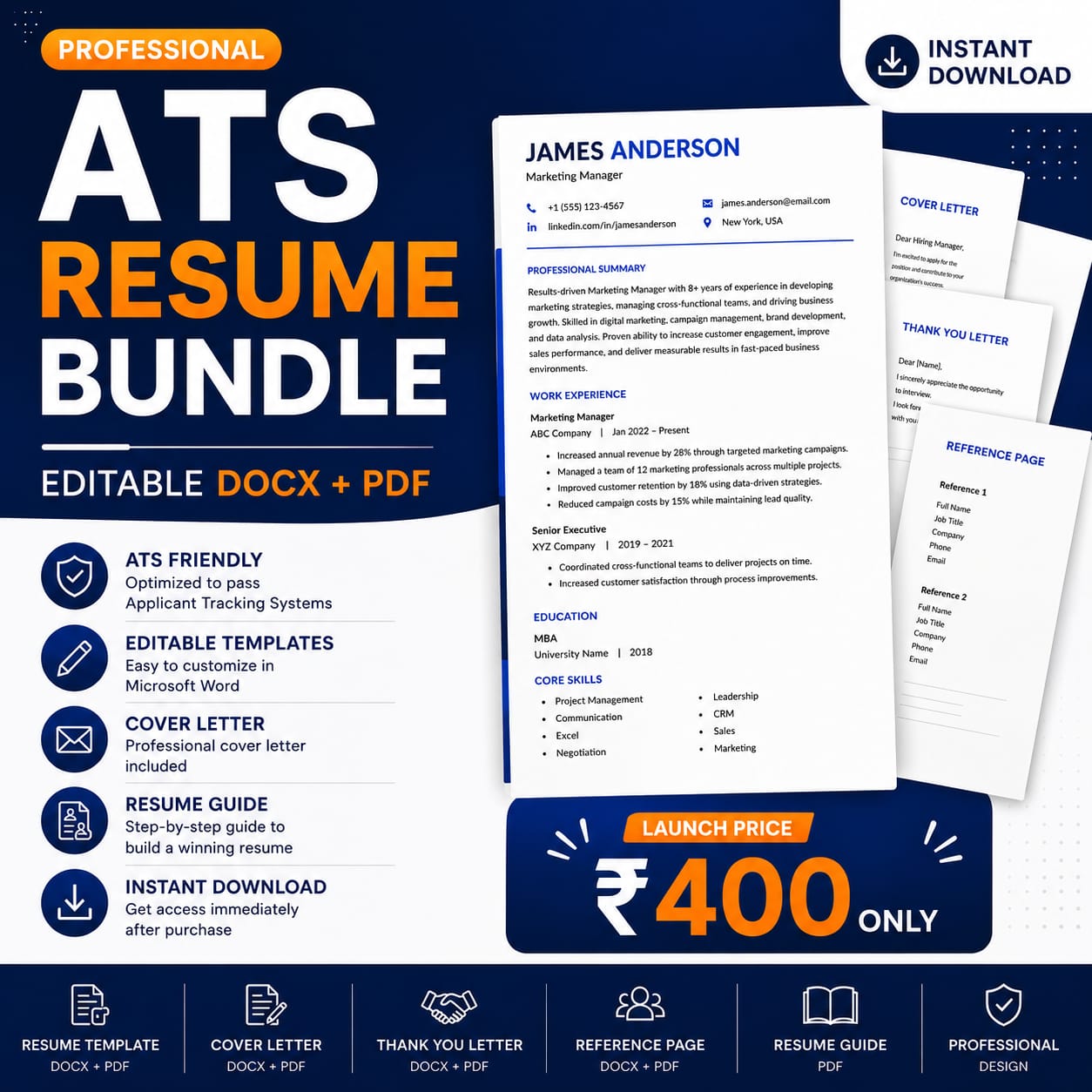 ATS Resume Bundle - Professional ATS Resume Templates